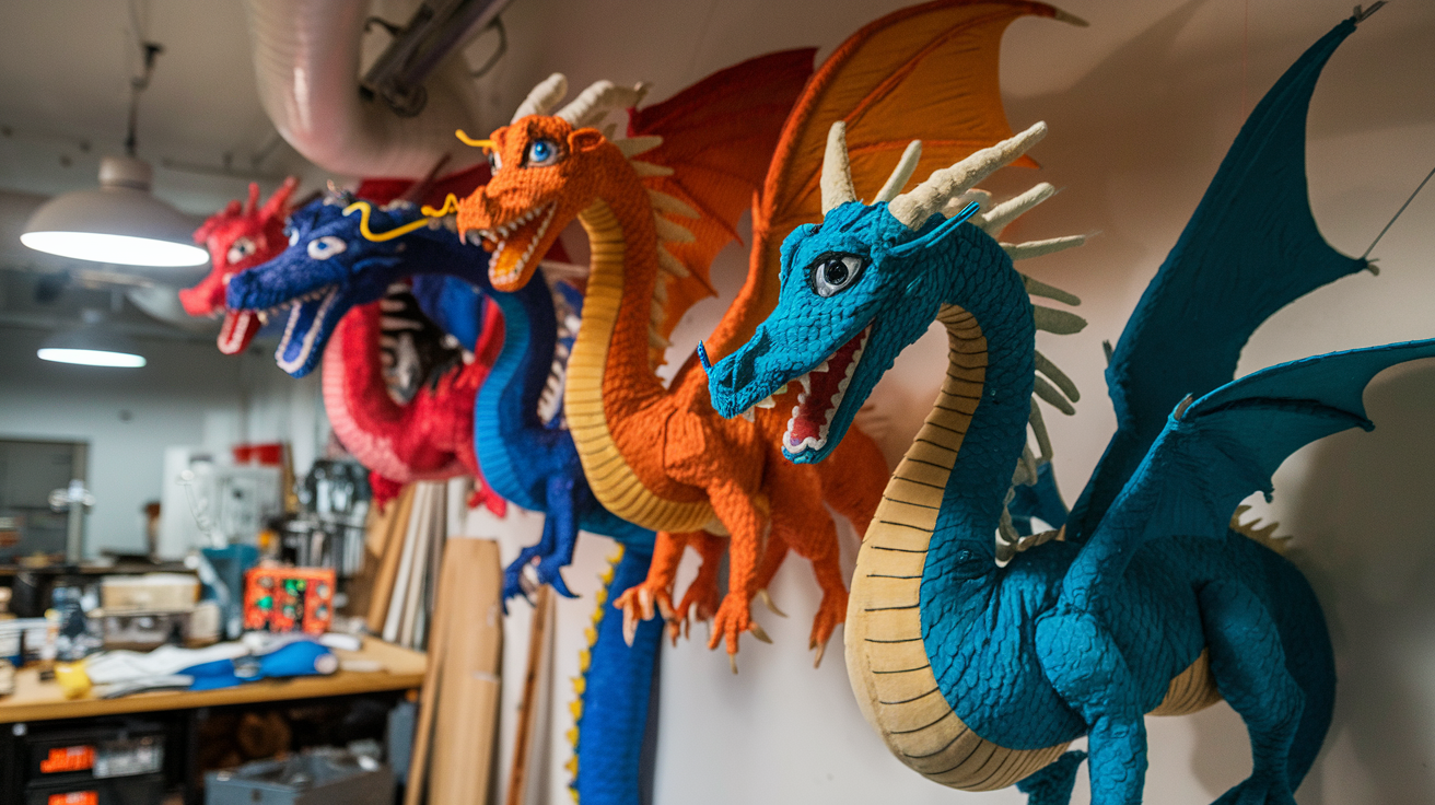 Hydrasbasement Dragon Puppets from Hydra Basement