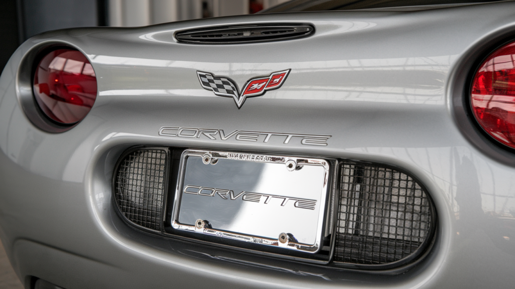 Chrome Rear License Plate Frame for a 204 c5 Corvette