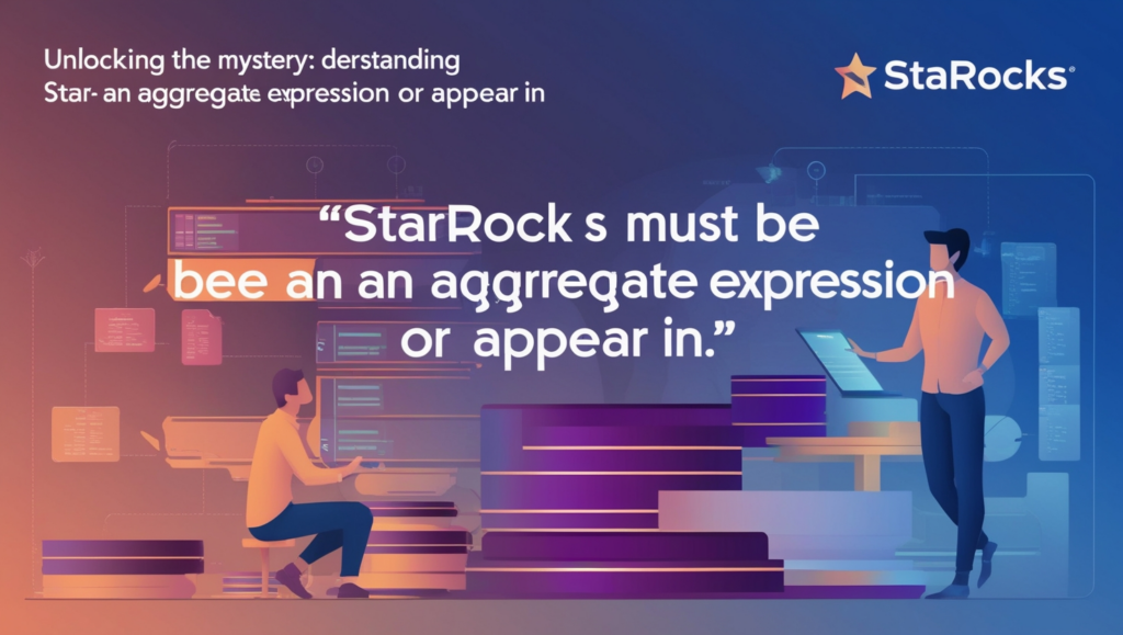 StarRocks Must Be an Aggregate Expression or Appear In